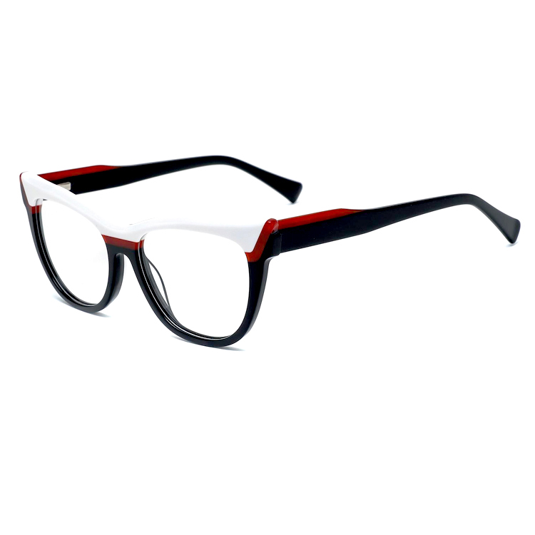 2024 High Quality Multicolor Acetate Cat-Eye Frame Italiy Eyewear Trendy Spectacles Eyewear