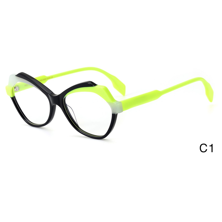 Multicolor Acetate Optical Eyeglasses Cat-Eye Colorful Frame Women 2024