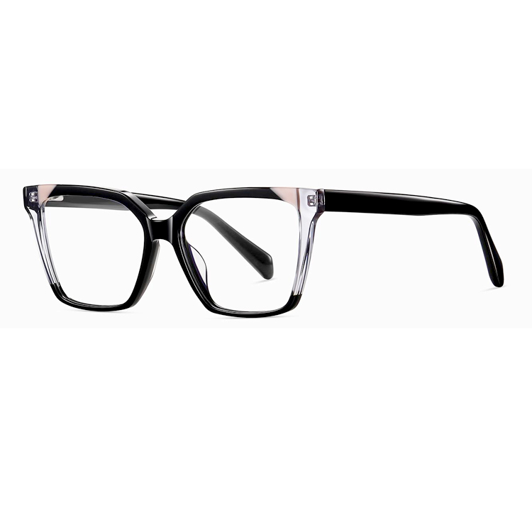 Colorful Laminate Acetate Glasses Frame Men Square Prescription Eyeglasses 2024