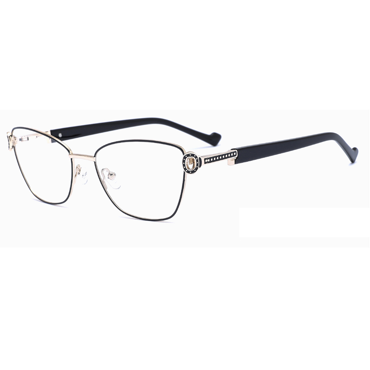 2024 High quality Metal Optical Frame for Women Fancy Diamond Fashion Cat-Eye Frame