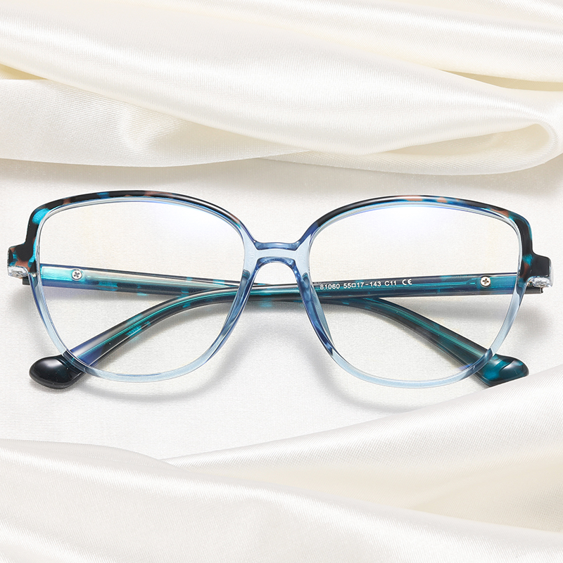 2024 Myopia Lens Glasses Blue Light Blocking Eyeglasses Colorful TR90 Cat Eye Frame Eyeglass Frame