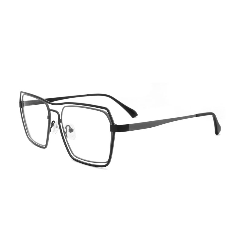 8561 New Vintage Frames Wholesale Optical Frames For Men Monturas Oftalmicas Double Frame Design