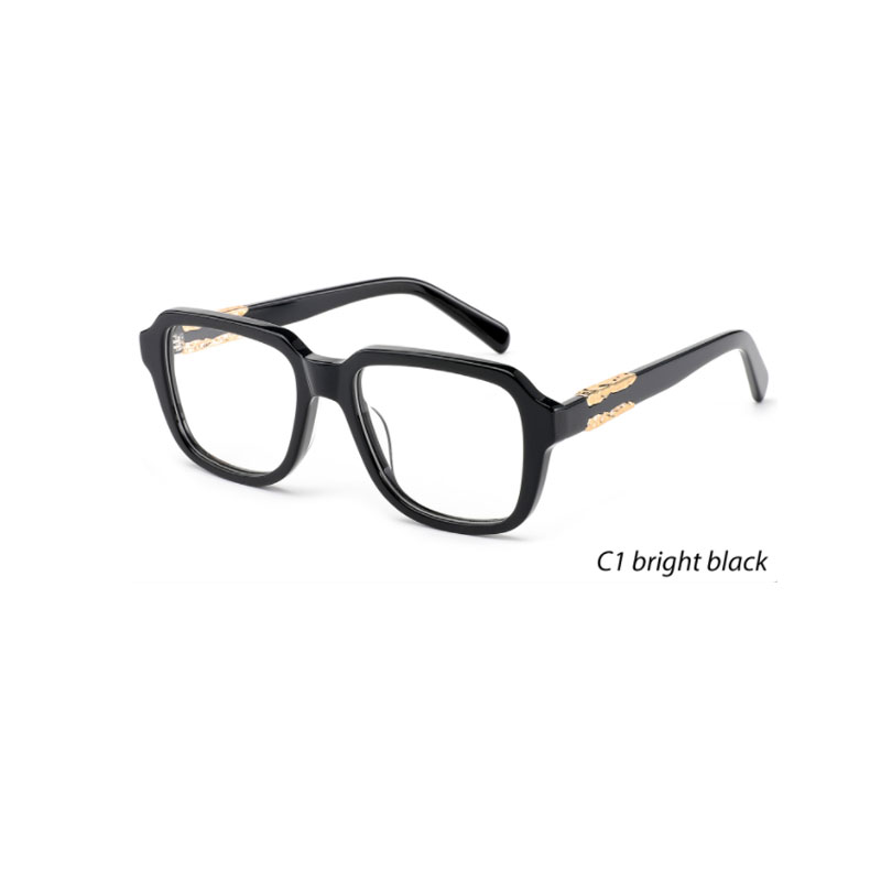 2024 Fashion High End Custom Luxury Design Eyeglasses Square Acetate Vintage Retro Trendy Optical Frames