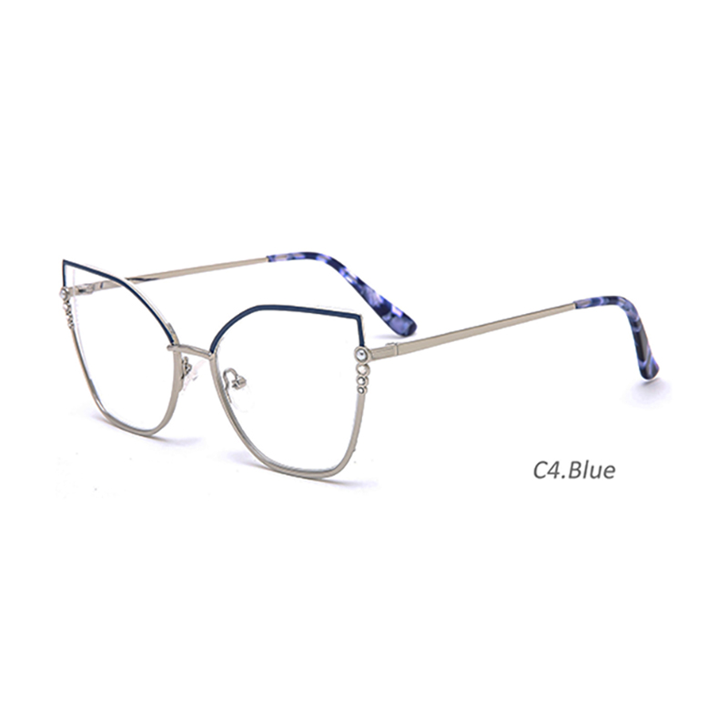 Fashion Quality Ready Metal Spectacle Frame Manufacture Factory Wholesale Eyeglasses 8452 Women Glasses