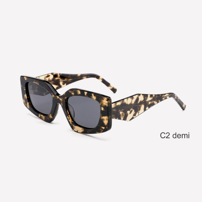 New fashion tortoise acetate sunglasses designer custom logo factory sun glasses YD1296
