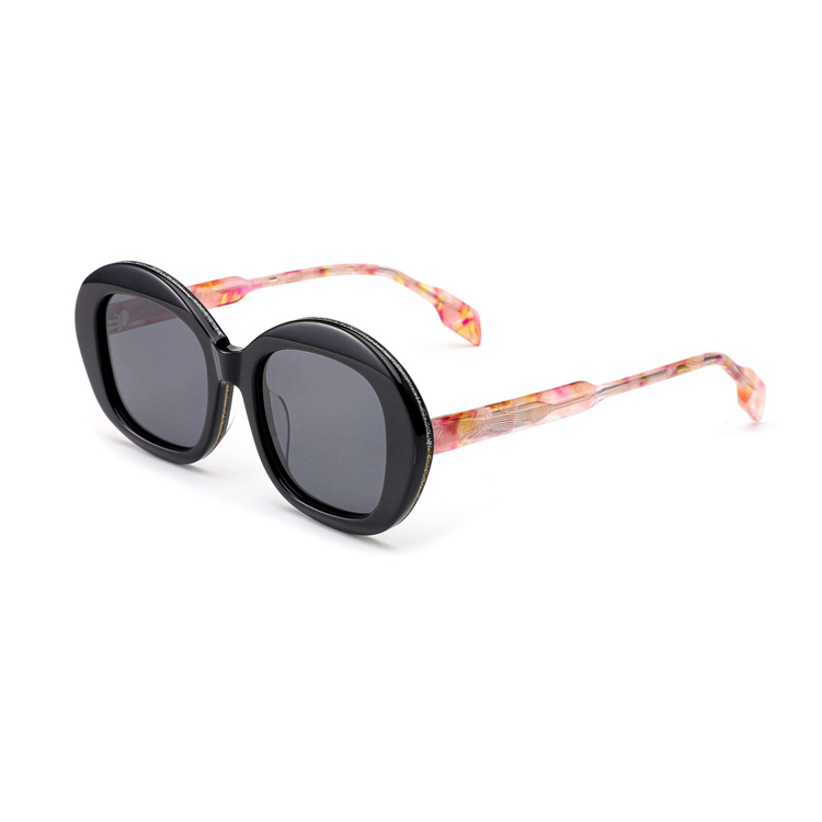 Luxury Sunglasses Fashionable Oval Round Frame Female Polarized Sunglasses Acetate 2024