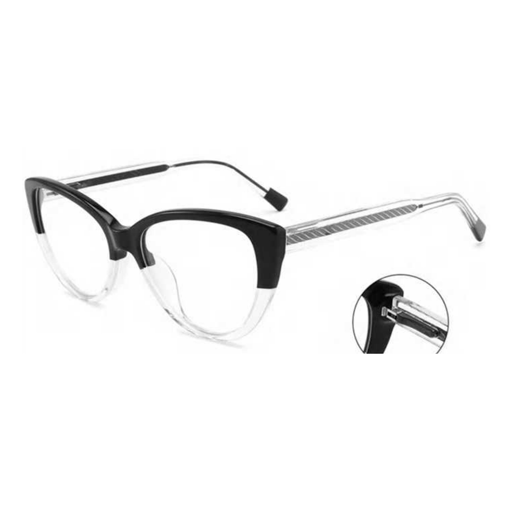 Women Custom Cat Eye Lunette De Soleil Eye Glasses Lamination Acetate Eyeglasses Frames Optical Glasses