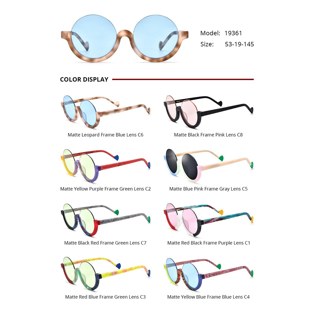 19361T COLORFUL Acetate Polarized Sunglasses