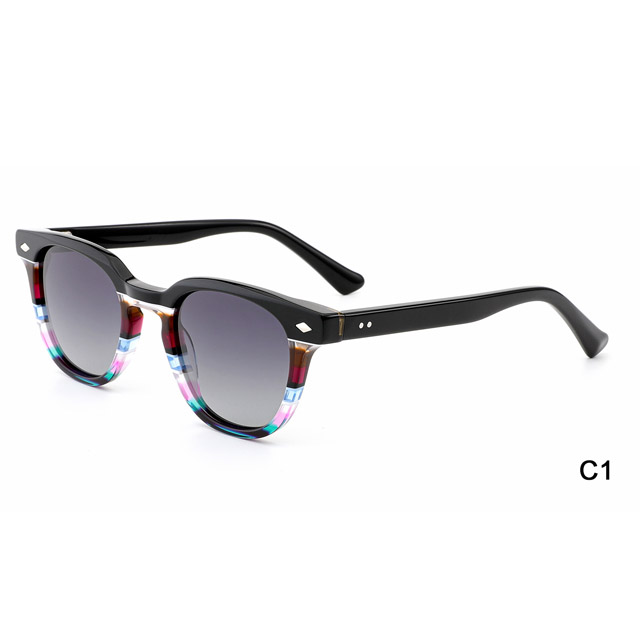 2025 Round Acetate Sunglasses Fashion Rivet  Sunglasses Summer Colorful Sunglasses For Men and Women