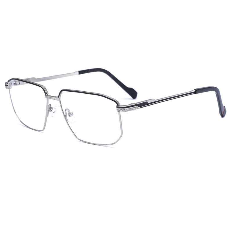 WHEF-CH8808 New Arrival Men Classic Retro Metal Eyeglasses Frames for All Face Eyewear Spectacles with Spring Tip Temple