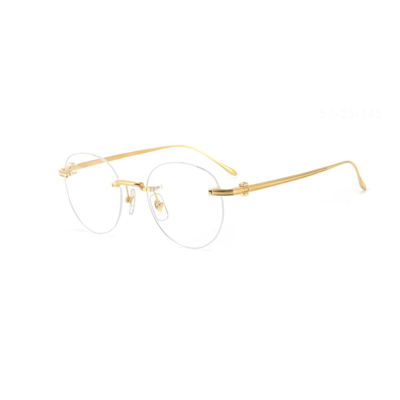 Vintage High End Titanium Optical Frame Factory Wholesale Rimless Titanium Spectacle Glasses Rimless Custom Logo No reviews yet