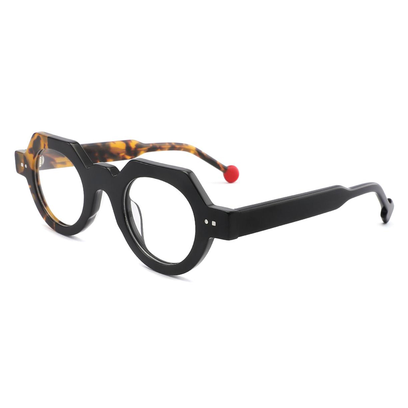 WWJ-VO65201 New Eyeglasses Frames High Quality Acetate Laminating Round Optical Glasses Fashionable Solid for All Face Reading