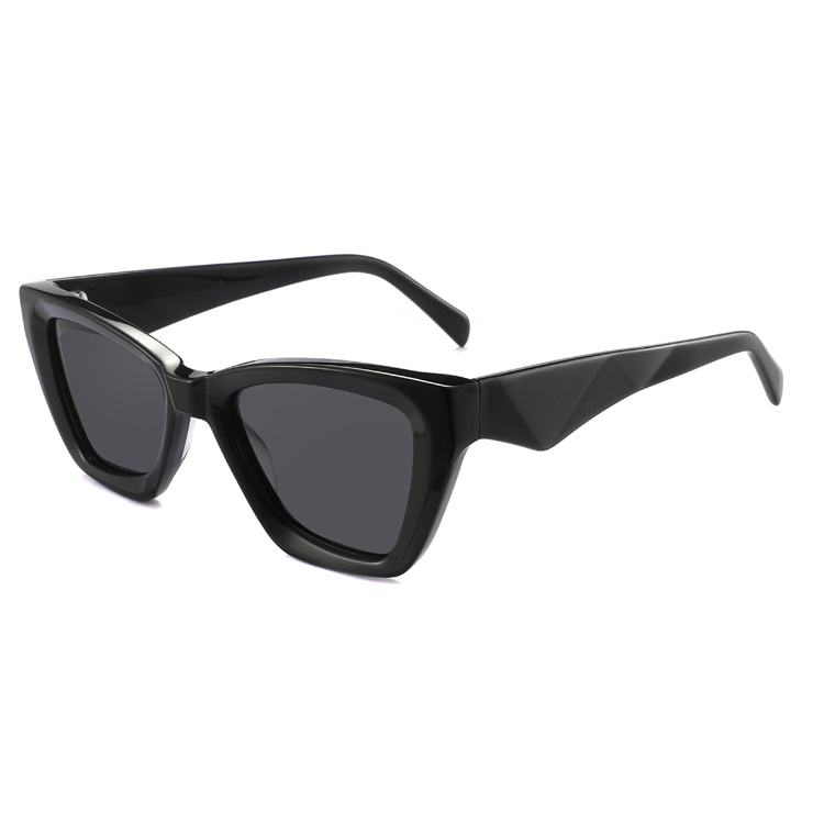 GX-99015 Handmade Tortoiseshell Brown Acetate Sunglasses 2025 Fashion Cat-Eye Male Ladies Polarized Sunglasses