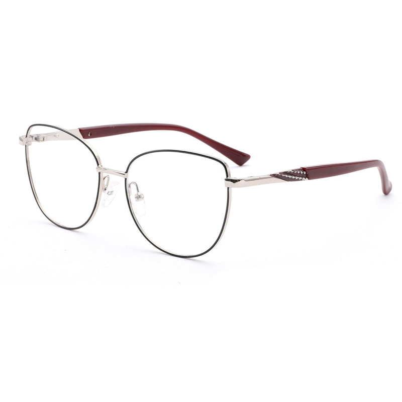 WDSXX-F6807 New Arrival High Quality Metal Cat Eye Optical Glasses Fashionable Diamond Eyeglasses Frames for All Face Reading