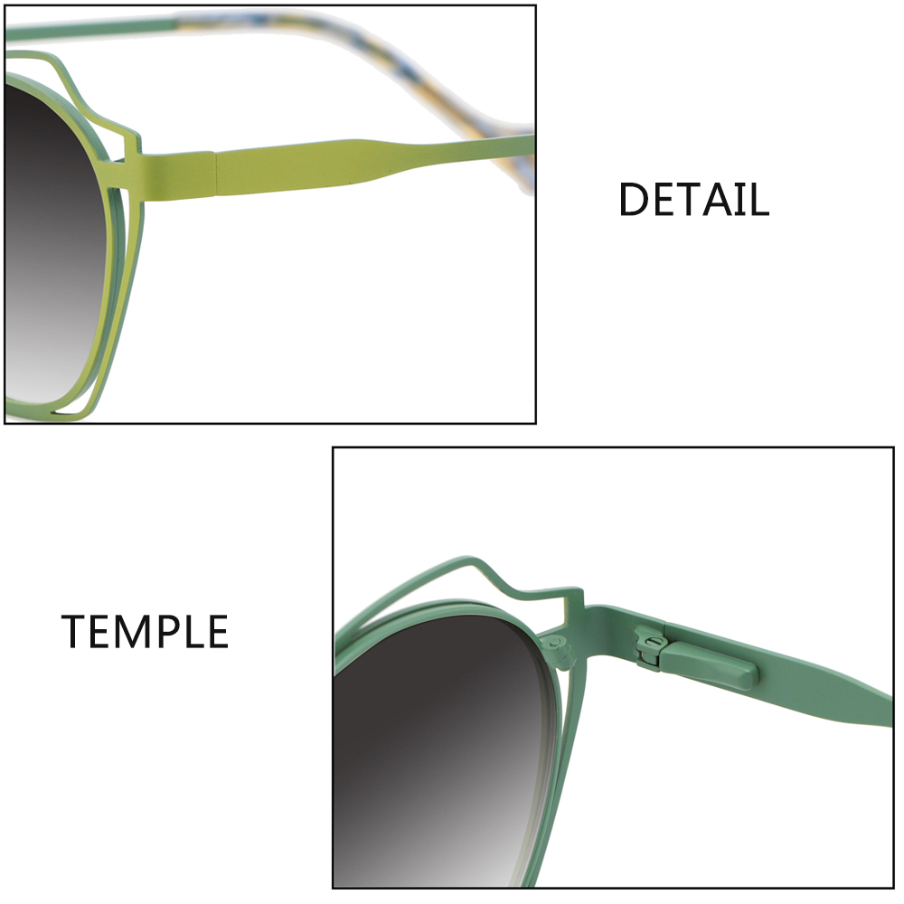 9125 Women Colorful Metal Fashion Sunglasses 