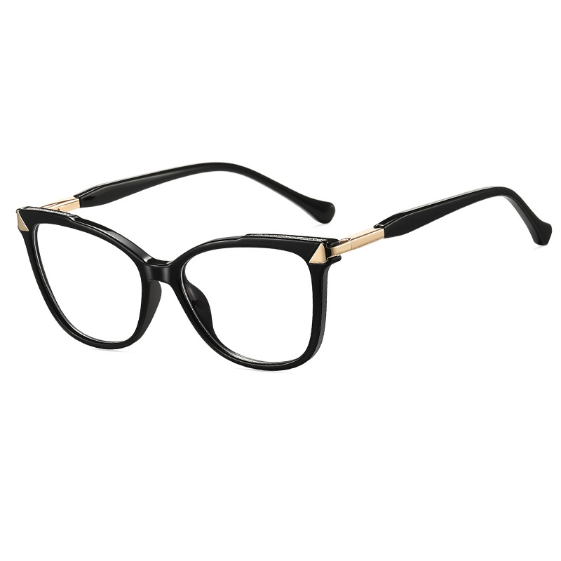 Women Fashion TR90 Anti Blue Light Glasses High Quality Transparent Frame Stylish Temples Clear Lens Computer Eyeglasses