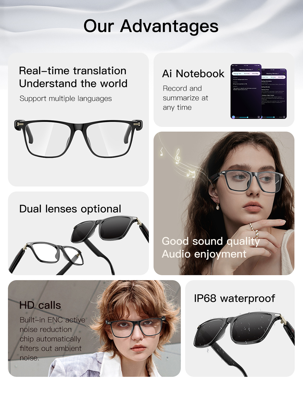 M01Pro Smart Bluetooth Eyeglasses