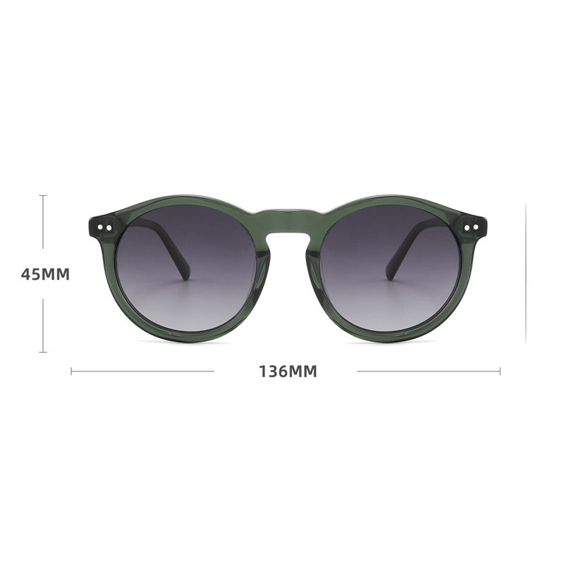 GLT6647 Round Acetate Polarized Sunglasses