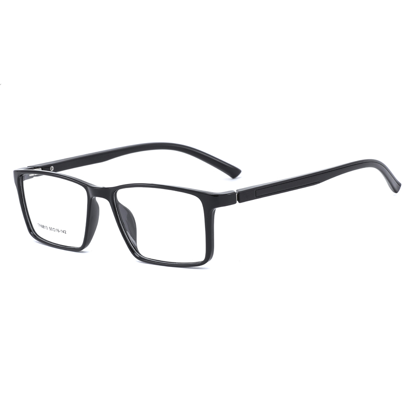 FDX-TR8813 New High Quality TR Rectangle Thin Optical Eyeglasses Frames for All Face Spectacles Eyewear with Spring Temple