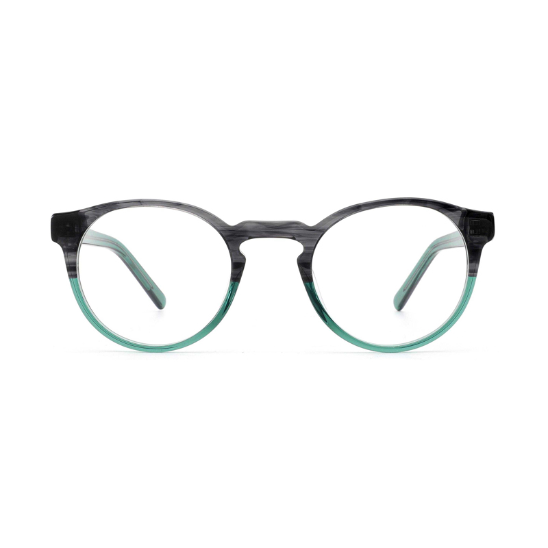 XB2221 Laminate Round Women Acetate  Optical Frame 